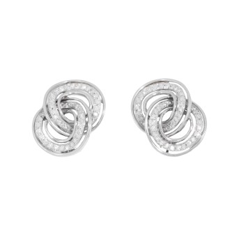 Paar Ohrclips mit 80 Achtkantdiamanten