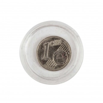 FRG - 1 Eurocent 2002/F in silver color instead of copper, 
