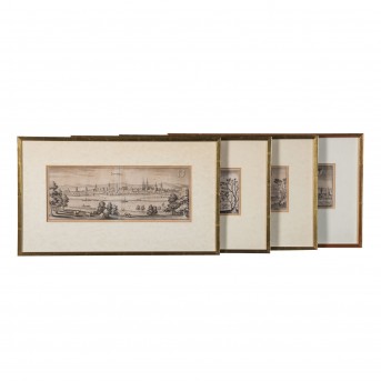 MERIAN u.a. (17./18. Jh.), 4 Ansichten 'Pfalz',