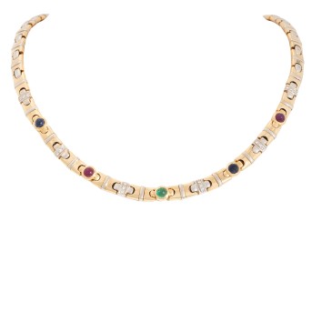 Collier mit 18 Brillanten,