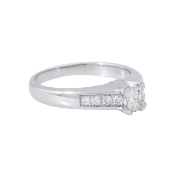 Ring with brilliant-cut diamond approx. 0.43ct 