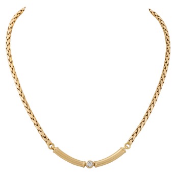 Collier mit Brillant,