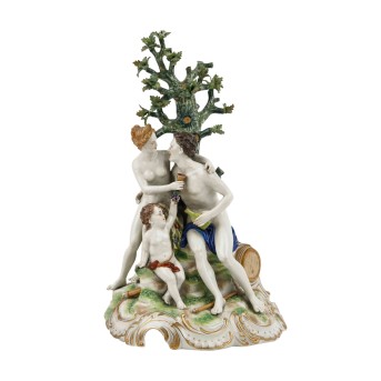 THÜRINGEN Bacchanten-Figurengruppe, 20. Jh.