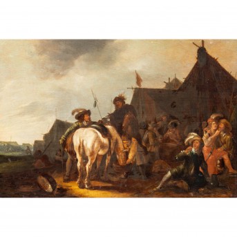 PALAMEDESZ, Palamedes I, ATTRIBUIERT (1607-1638), 'Im Soldatenlager',