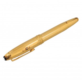 Louis Vuitton gold plated pen set by ST Dupont fountain pen and ballpoint
