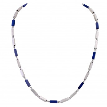Long chain with 13 lapis lazuli elements