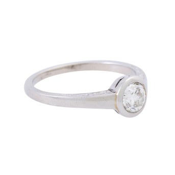 Solitärring mit Brillant von ca. 0,5 ct,
