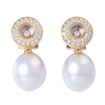 CHOPARD pair of clip earrings 'Happy Diamonds', 