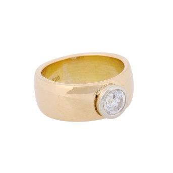 Ring mit Brillant ca. 1,01 ct, ca. FW (F) /SI,