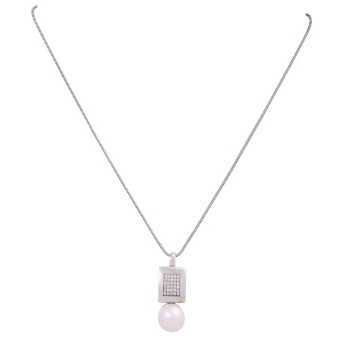 Anhänger mit Südseeperle und 30 Brillanten