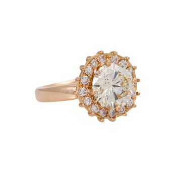 Ring mittig mit Brillant 5,02 ct GET (P-R)/SI2