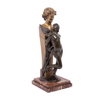 SCULPTOR DES XX JAHRHUNDERTS 'Der Gott Amor an einer Säule'