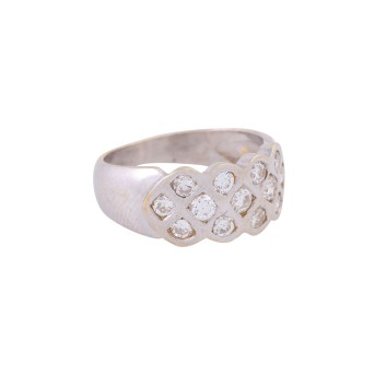 Ring mit 13 Brillanten, zus. ca. 0,60 ct,