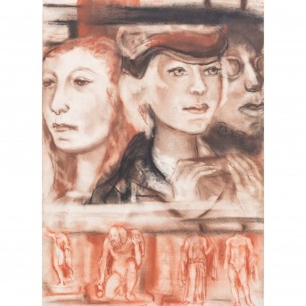 KÜNSTLER/IN 20. Jh., 'Figürliche Komposition',