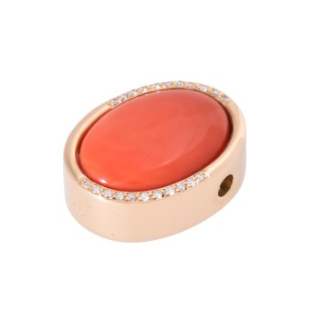 JÖRG HEINZ JÖRG HEINZ Wechselschließe mit Koralle und Nephrit,