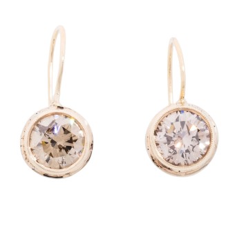 Ohrgehänge, bes. mit 2 Brillanten zus. ca. 4,26 cts,