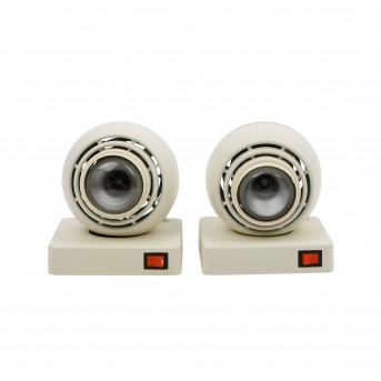 HERBERT SCHULTES & NORBERT SCHLAGHECK, Zwei Wandlampen 'Concentra Agilo', 1970er Jahre.