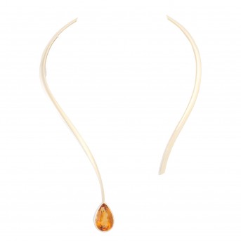 Necklace with citrine ca. 16 ct, 
