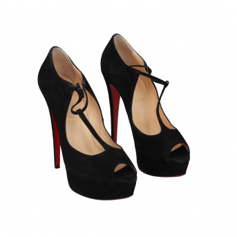 Heels Christian Louboutin Anthracite size 40.5 EU in Plastic - 26383625