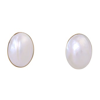 Paar Ohrclips mit Mabeperlen,