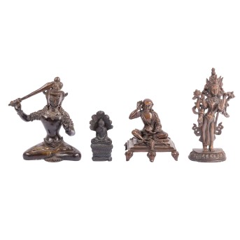 4 figurative bronzes. SINOTIBETABLE,