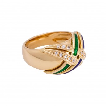 VICTOR MAYER ring with 16 brilliant-cut diamonds, 