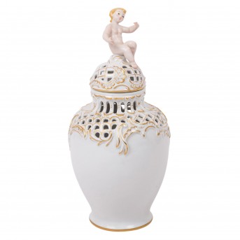 SITZENDORF SITZENDORF Potpourri-Deckelvase, 20. Jh.