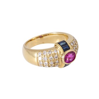 Ring mit Burma Rubin von 0,82 ct,