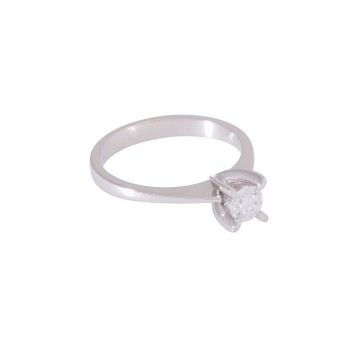Solitärring mit Brillant ca. 0,35 ct,