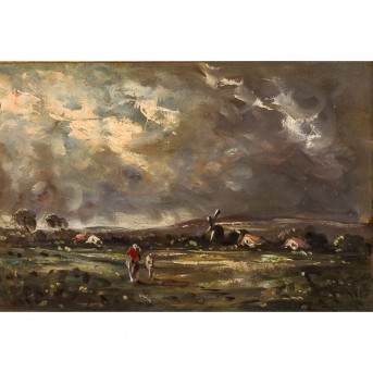 CONSTABLE, J., probably John (1776-1837), 'Landscape with mill',