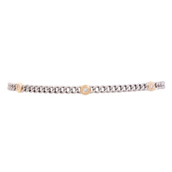 Armored bracelet with 6 diamonds,