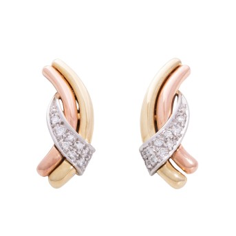 Paar Ohrstecker mit 20 Brillanten