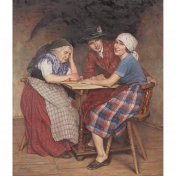 ULMER, HANS (1886-?) 'Bauernfamilie in der Stube' 1929