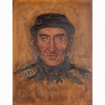 FREY-MOOCK, ADOLF (1881-1954) 'Portrait of a peasant with a cap'