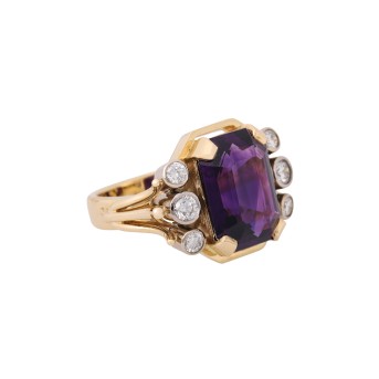Ring mit Amethyst und Brillanten