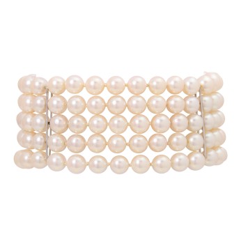 5-row pearl bracelet, 