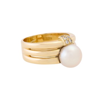 Ring mit Südseezuchtperle ca. 9,60 mm