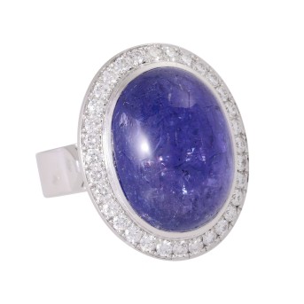 Ring mit Tansanit und Brillanten,