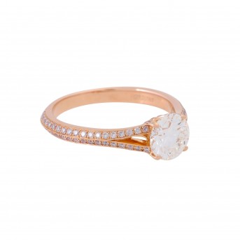 GRAFF GRAFF Ring mit Brillant und pinkfarbenen Brillanten,