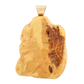 Large baroque amber pendant , 