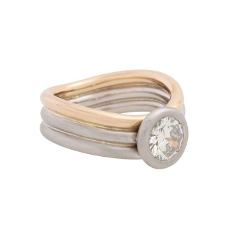 GÜNTER KRAUSS Ring mit Brillant von ca. 1,6 ct,