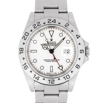 ROLEX ROLEX Explorer II Ref 16570 Ref 16570 'LC100' Herrenuhr von 1997. Box und Papiere.