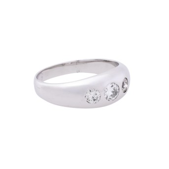 Bandring mit 3 Altschliffdiamanten