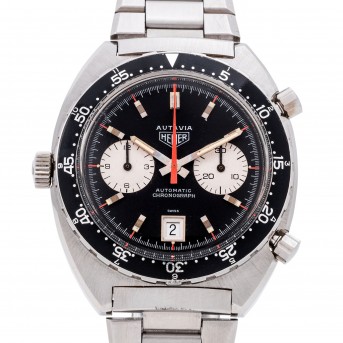 HEUER HEUER Vintage Autavia 'Derek Bell' Herrenuhr, Ref. 1163MH. Aus 1969.