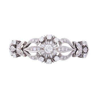 Armband floral mit Diamanten von zus. ca. 4,3 ct,