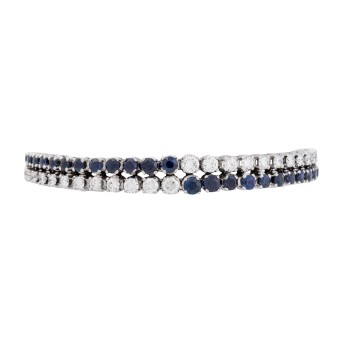Armband mit Saphiren und Brillanten