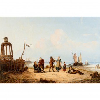 FIRMENICH, JOSEPH (1821-1891), 'On the beach', 1842,