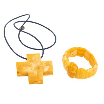 Set of amber jewelry, 