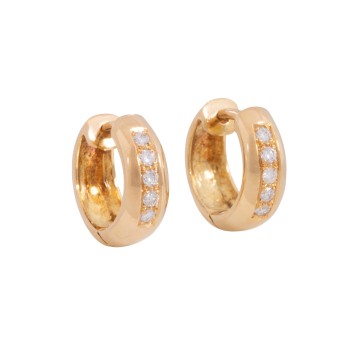 Paar Creolen mit 10 Brillanten