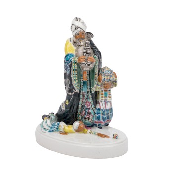 KPM KPM Berlin Figurengruppe 'Dudelsackpfeifer', 1910er Jahre,